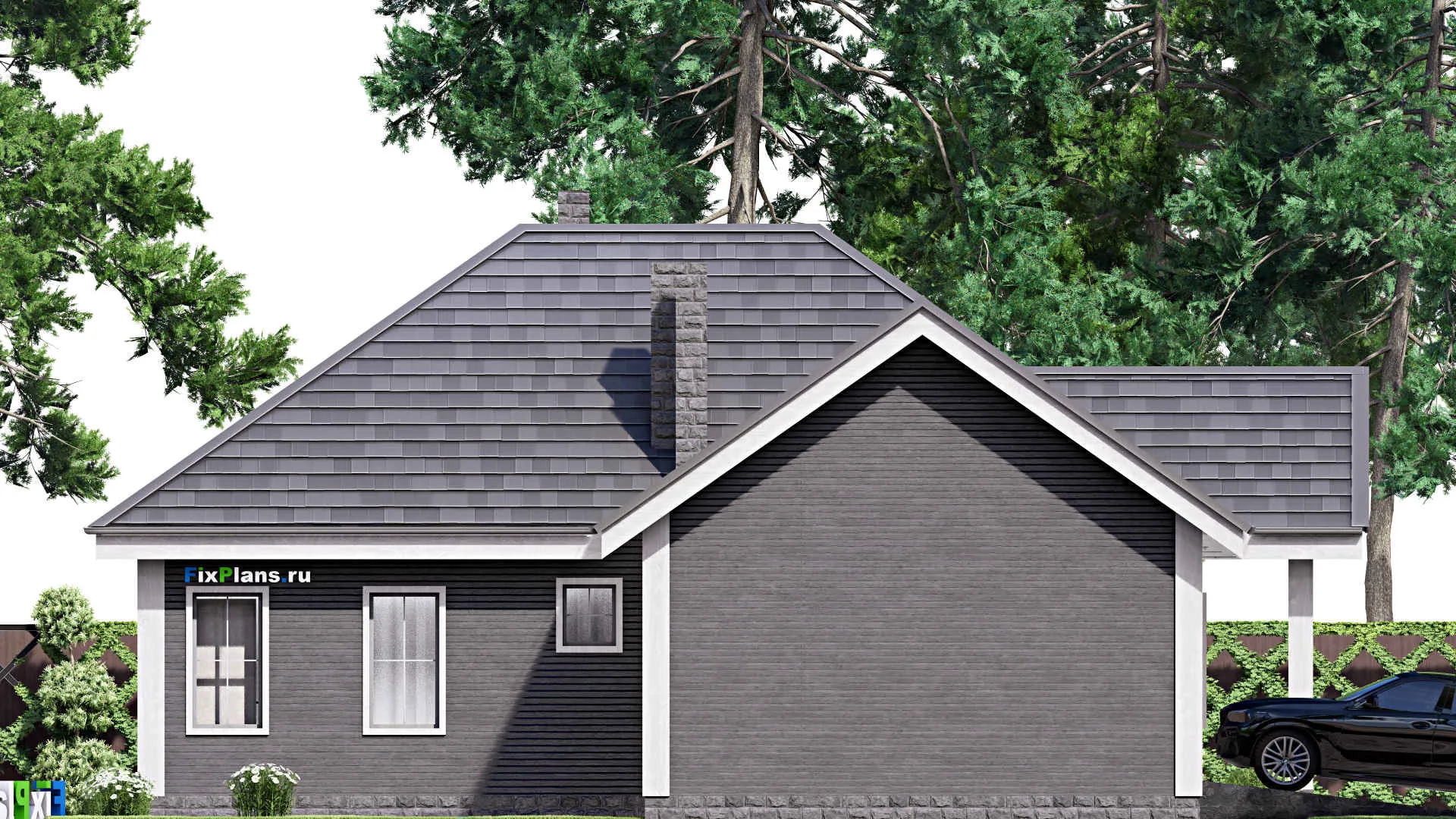 F-16406 - Проект одноэтажного дома 15 на 21, площадью 170 м² с 2 спальнями