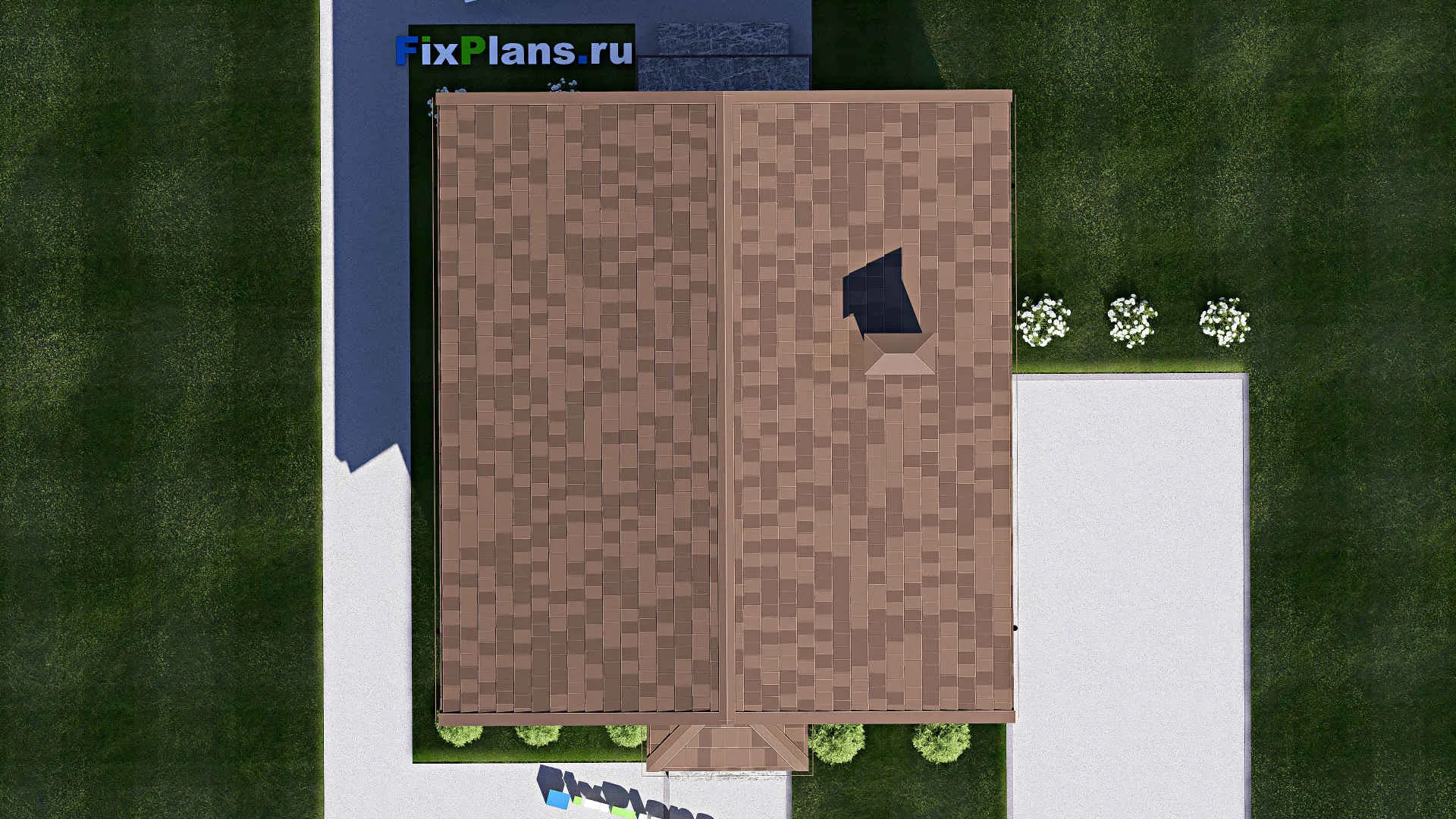 F-18431 - Проект дома с мансардой 9 на 12, площадью 100 м² с террасой, балконом и 4 спальнями