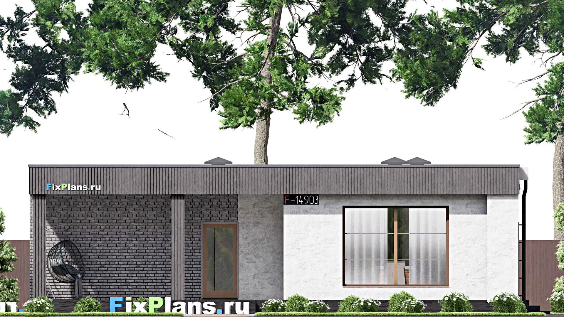 F-14903 - Проект бани 9 на 13, площадью 110 м² с терассой, санузлом и спальней