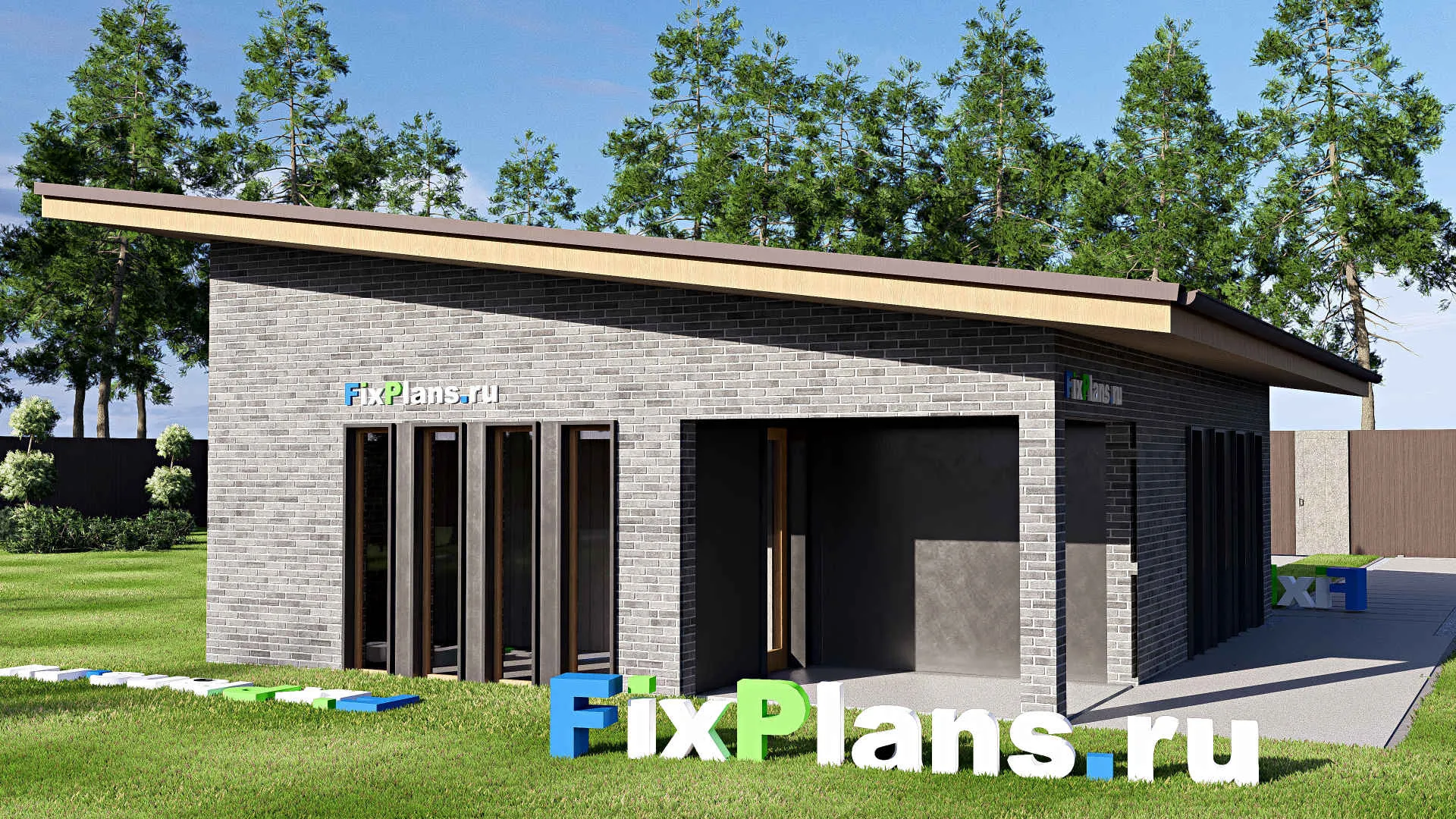 F-21068 - Проект гаража 8 на 9, площадью 60 м² на 2 машиноместа