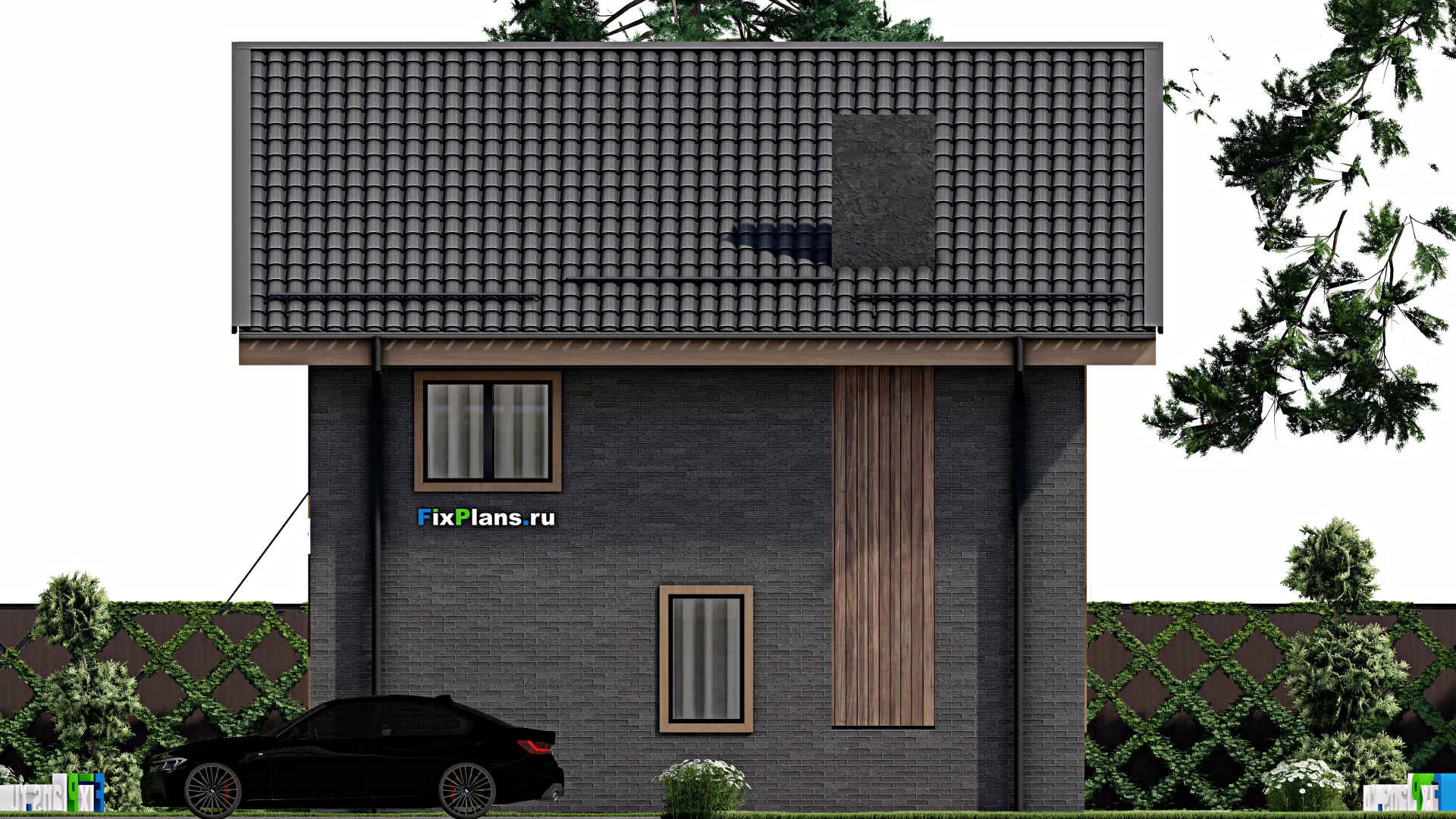 F-5363 - Проект дома с мансардой 9 на 12, площадью 130 м² с 2 спальнями