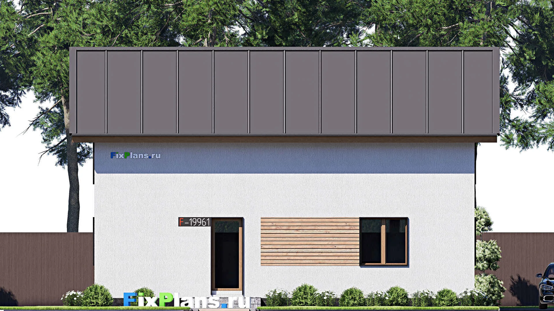 F-19961 - Проект дома с мансардой 10 на 12, площадью 140 м² с 4 спальнями