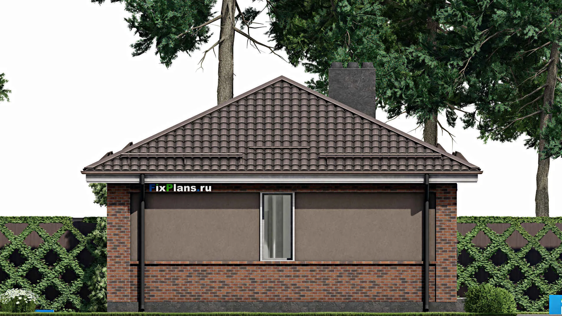 F-3320 - Проект одноэтажного дома 9 на 15, площадью 90 м² с 3 спальнями