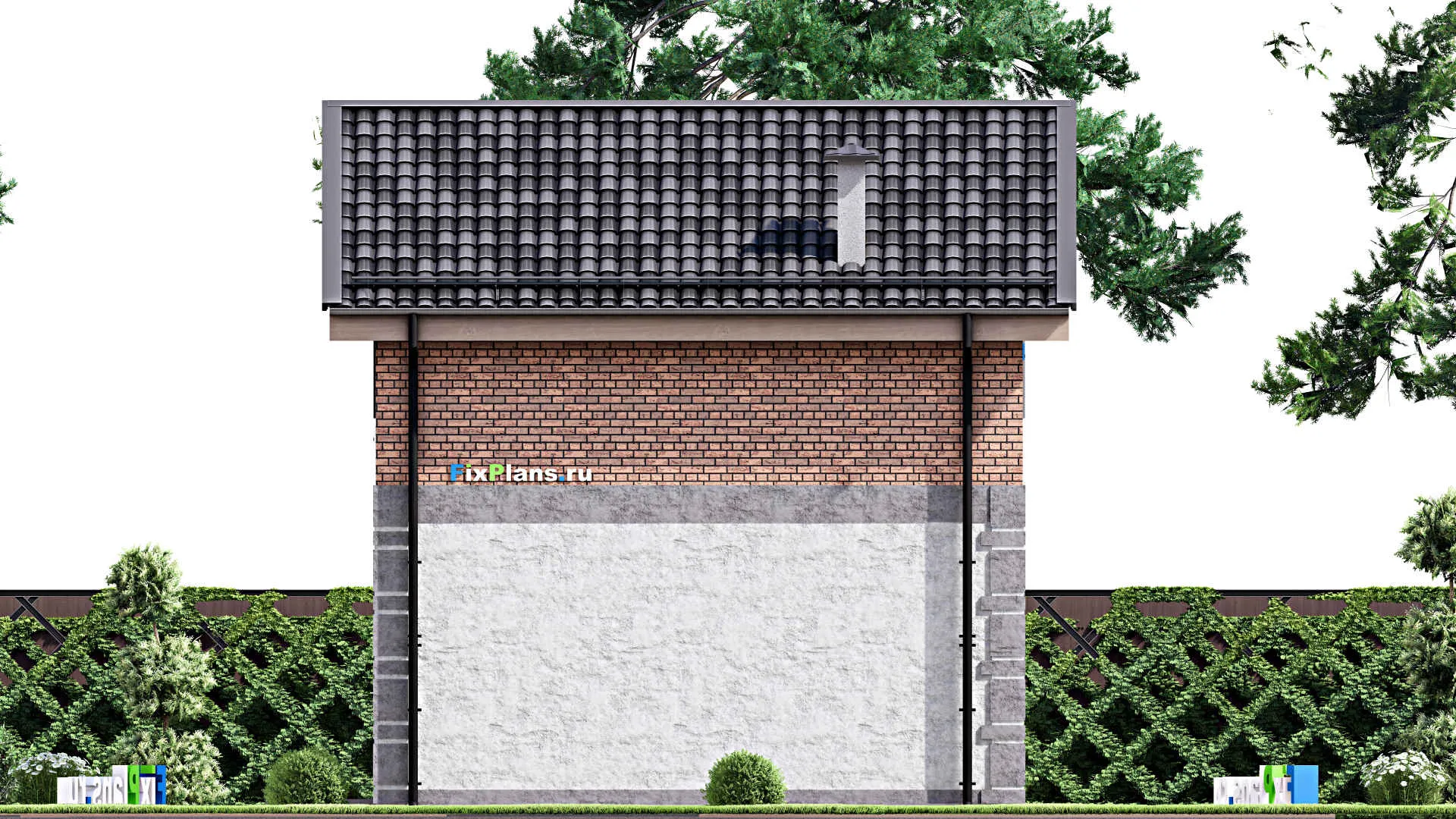 F-9899 - Проект дома с мансардой 9 на 9, площадью 90 м² с 4 спальнями