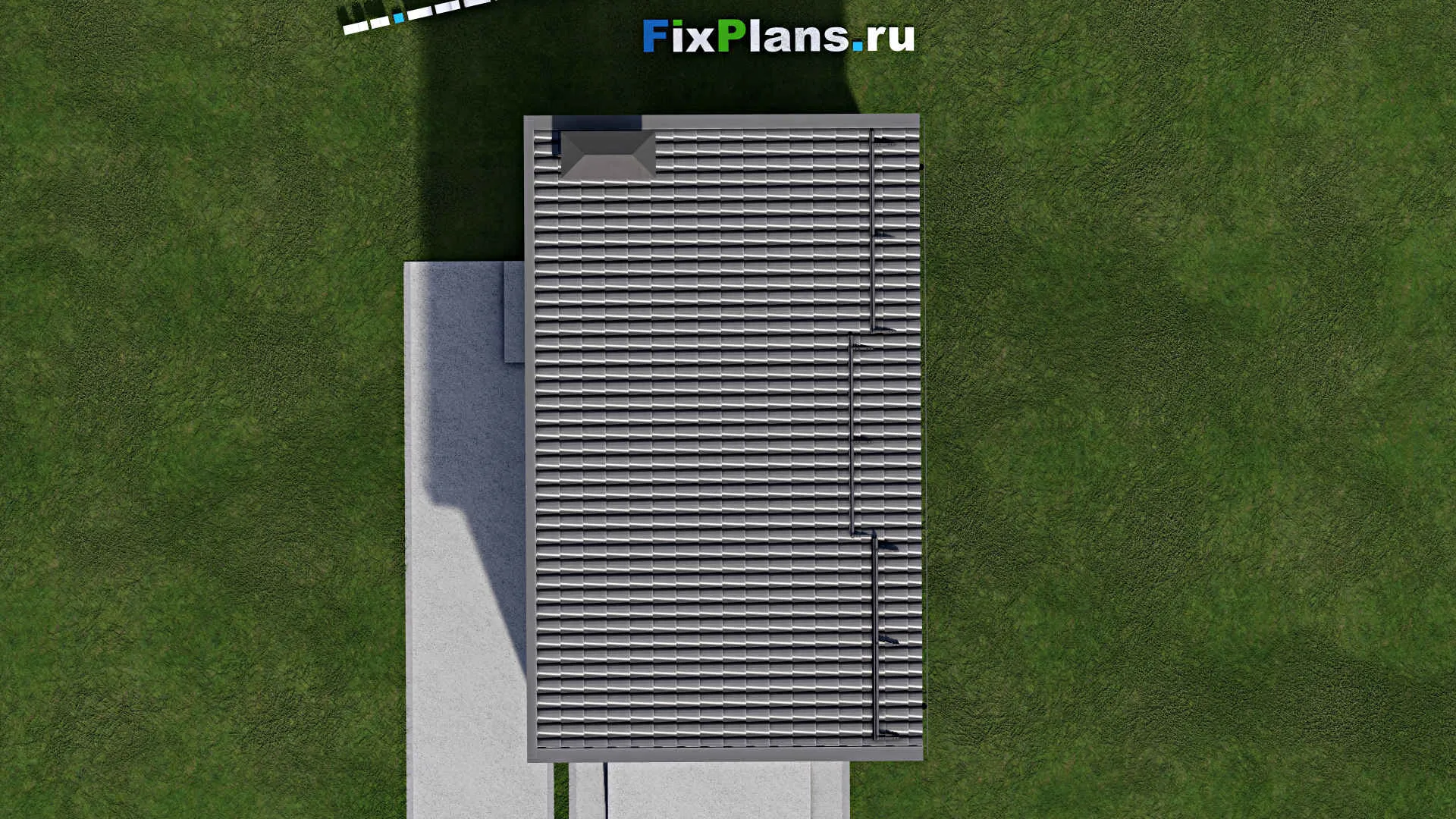 F-6641 - Проект гаража из газобетона 5 на 9, площадью 40 м² на 1 машиноместо