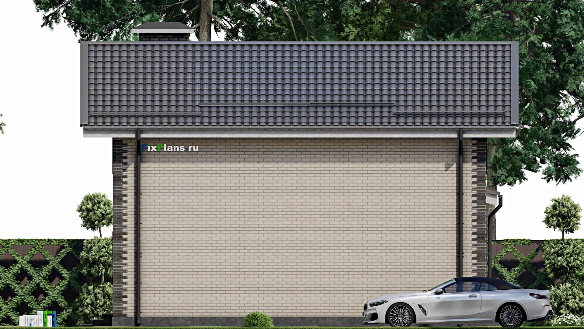 F-3167 - Проект дома с мансардой 11 на 13, площадью 200 м² с террасой и 4 спальнями