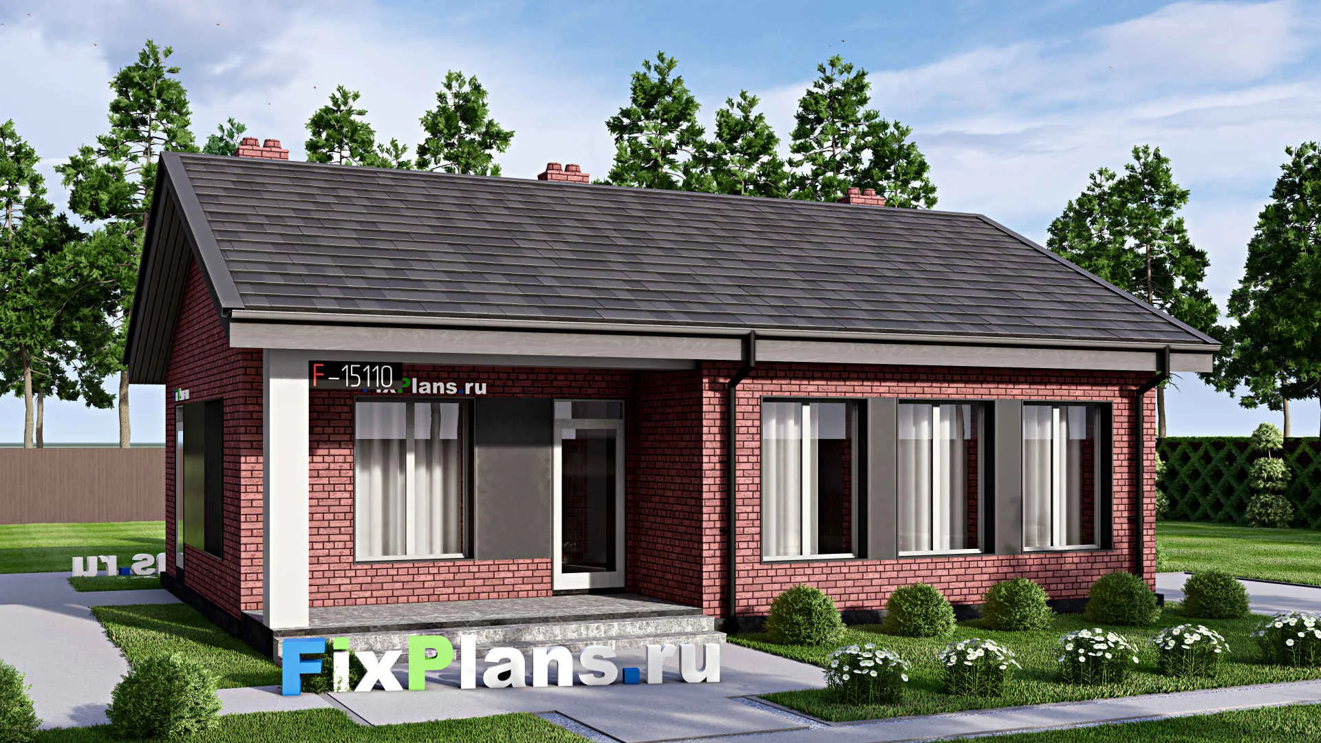 F-15110 - Проект бани 10 на 11, площадью 80 м² с санузлом