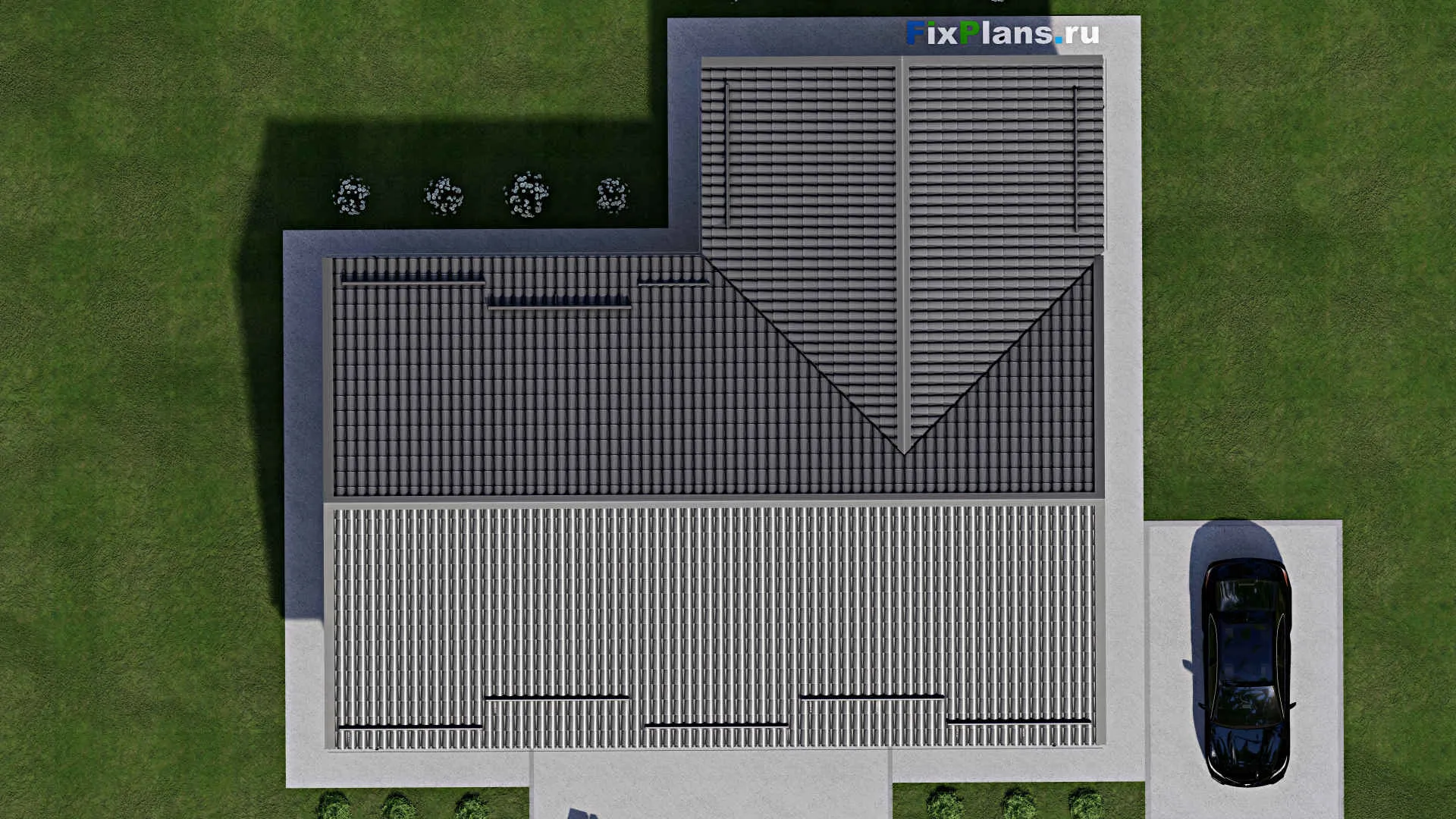 F-3203 - Проект одноэтажного дома 14 на 15, площадью 140 м² с 3 спальнями