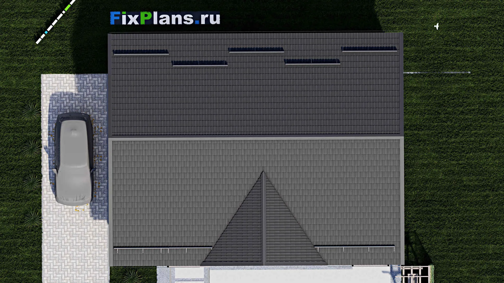 F-0035 - Проект одноэтажного дома 10 на 15, площадью 130 м² с террасой и 3 спальнями